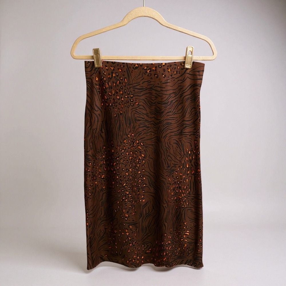 ASTR the Label Brown‎ Leopard Zebra Print Mini Skirt Womens Size S